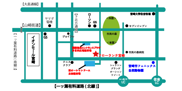 イベント期間中の駐車場マップ